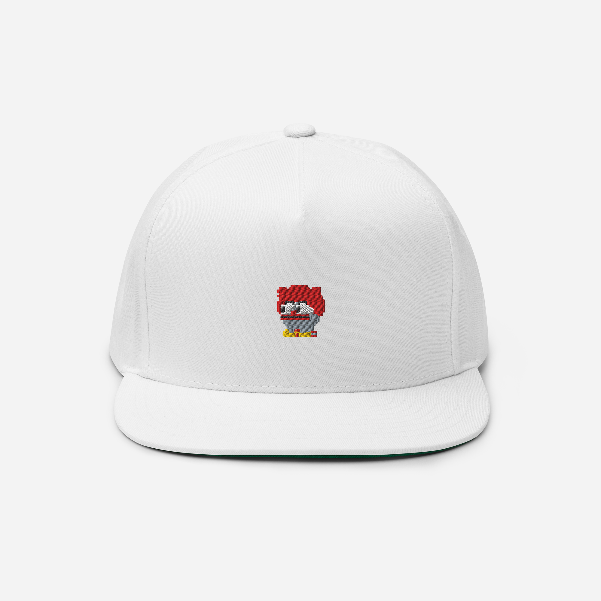 Flat Bill Cap - White - Clownpepe