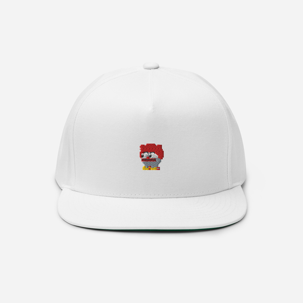 Flat Bill Cap - White - Clownpepe