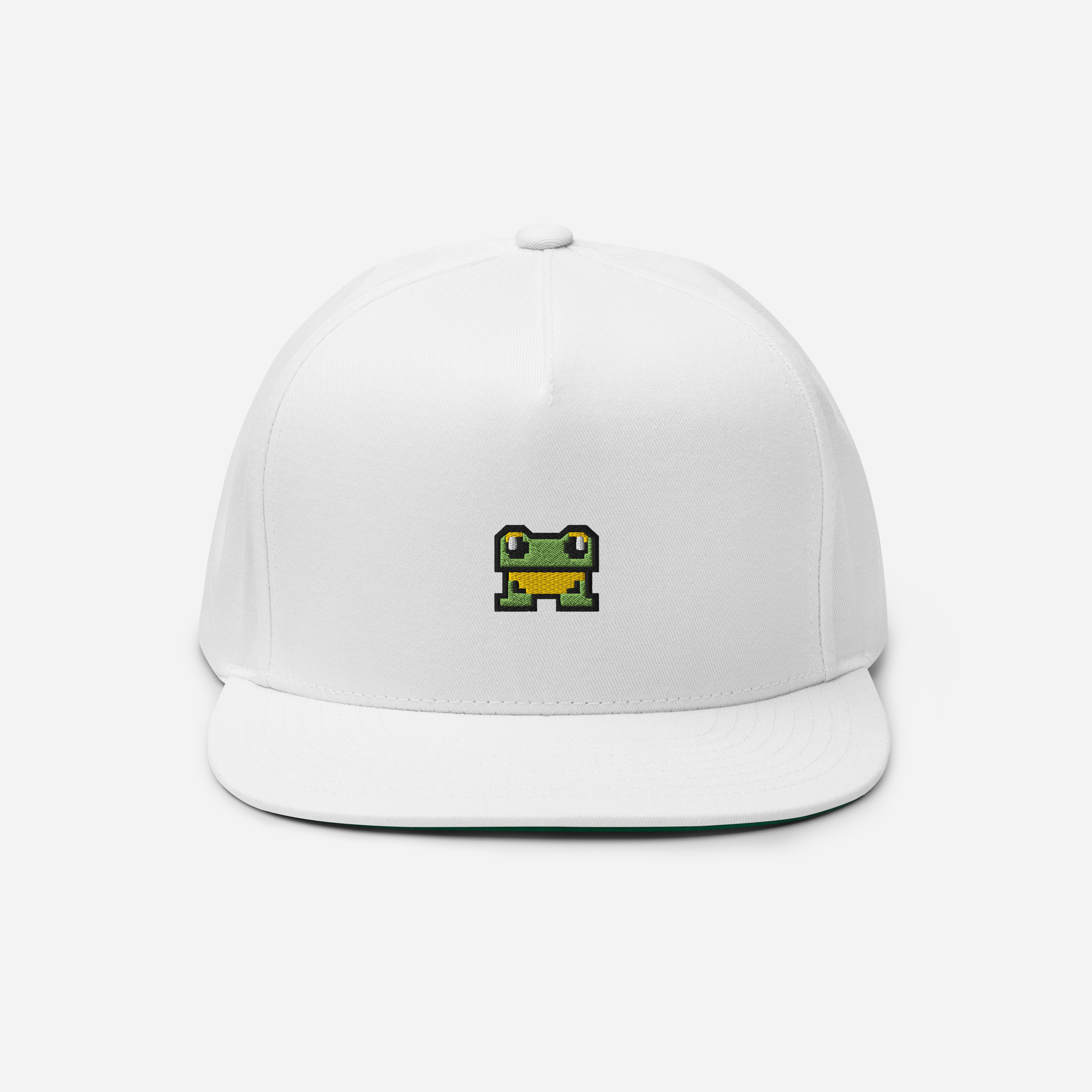 Flat Bill Cap - White - FrogFolio