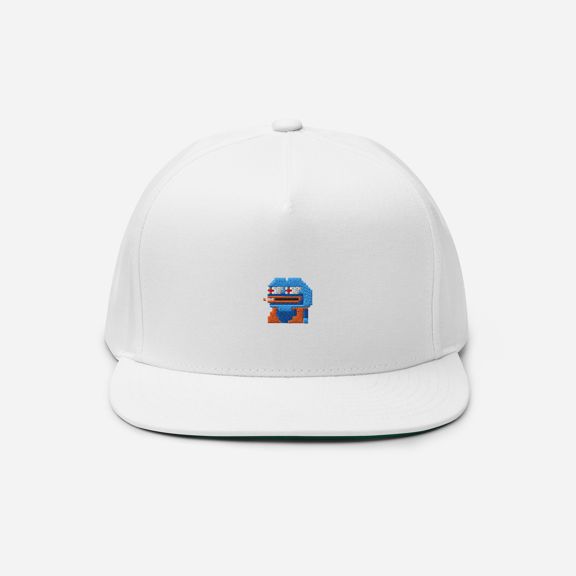 Flat Bill Cap - White - Gokupepe