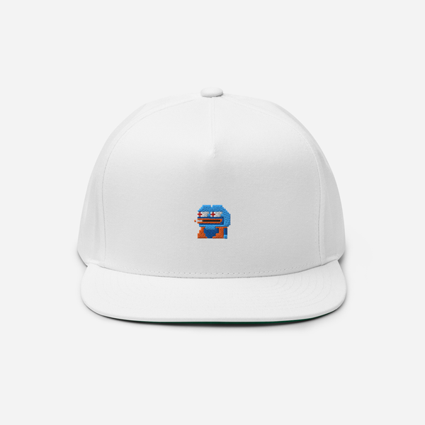Flat Bill Cap - White - Gokupepe