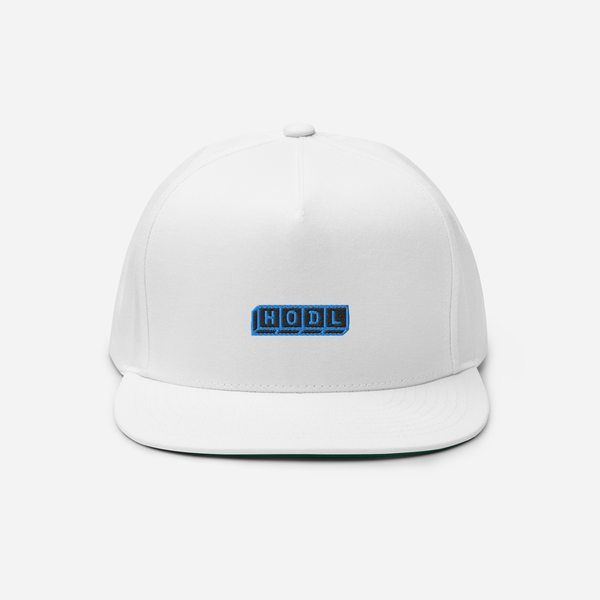 Flat Bill Cap - White - HODL