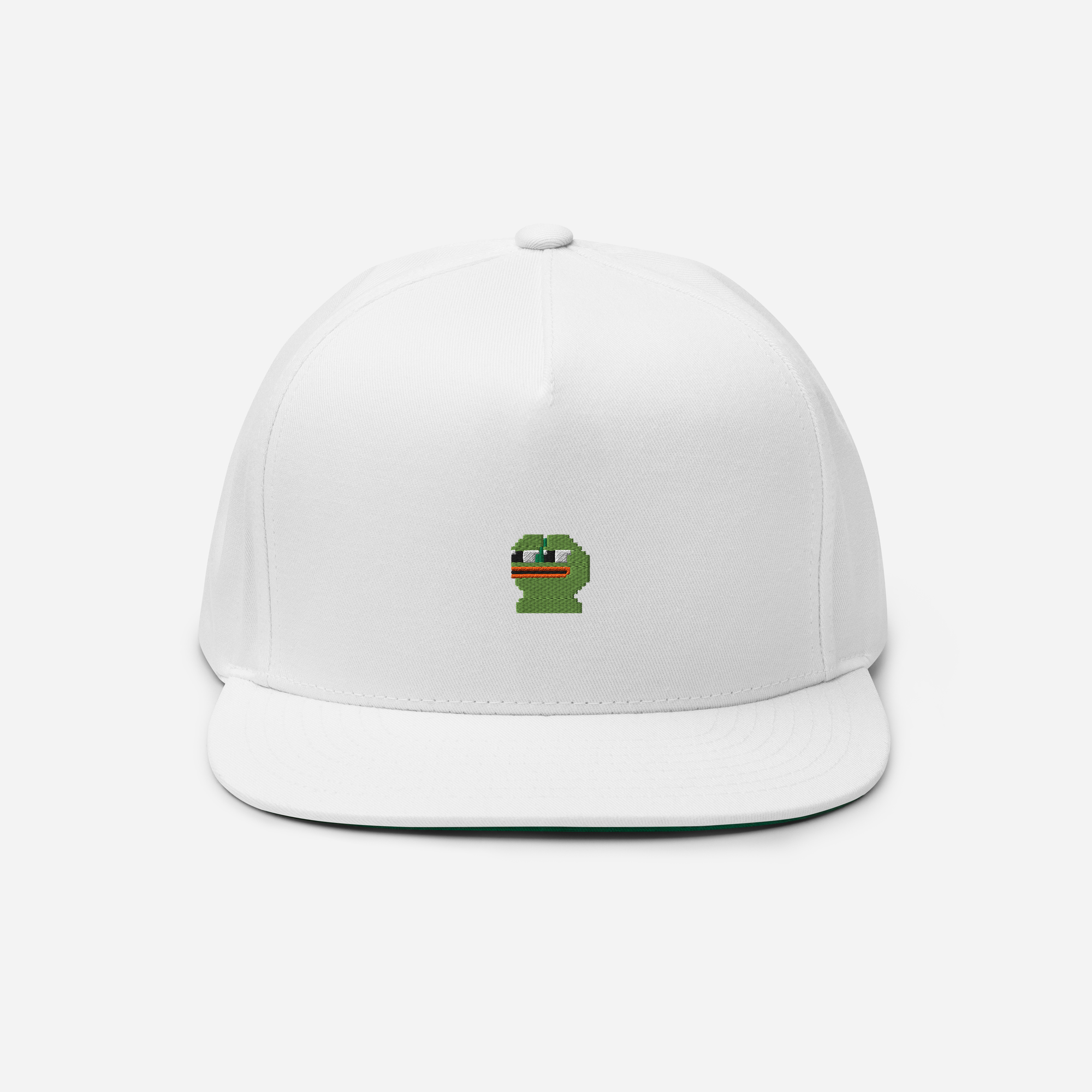 Flat Bill Cap - White - Pepe