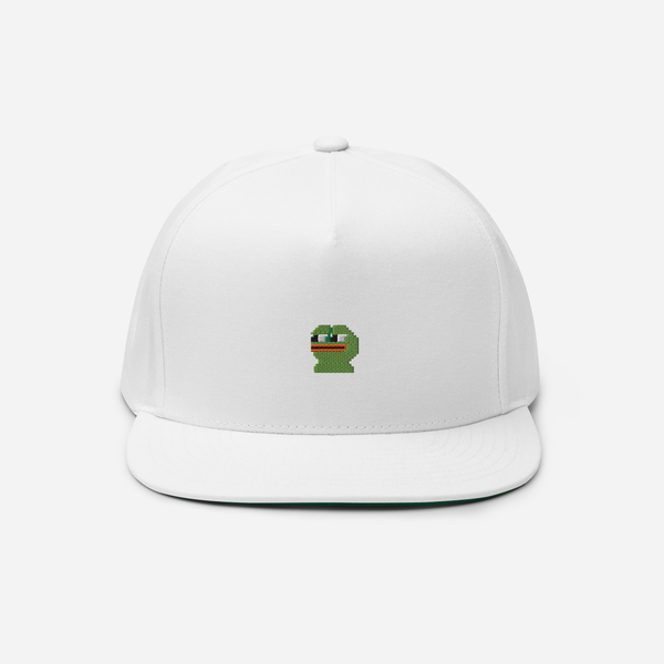 Flat Bill Cap - White - Pepe