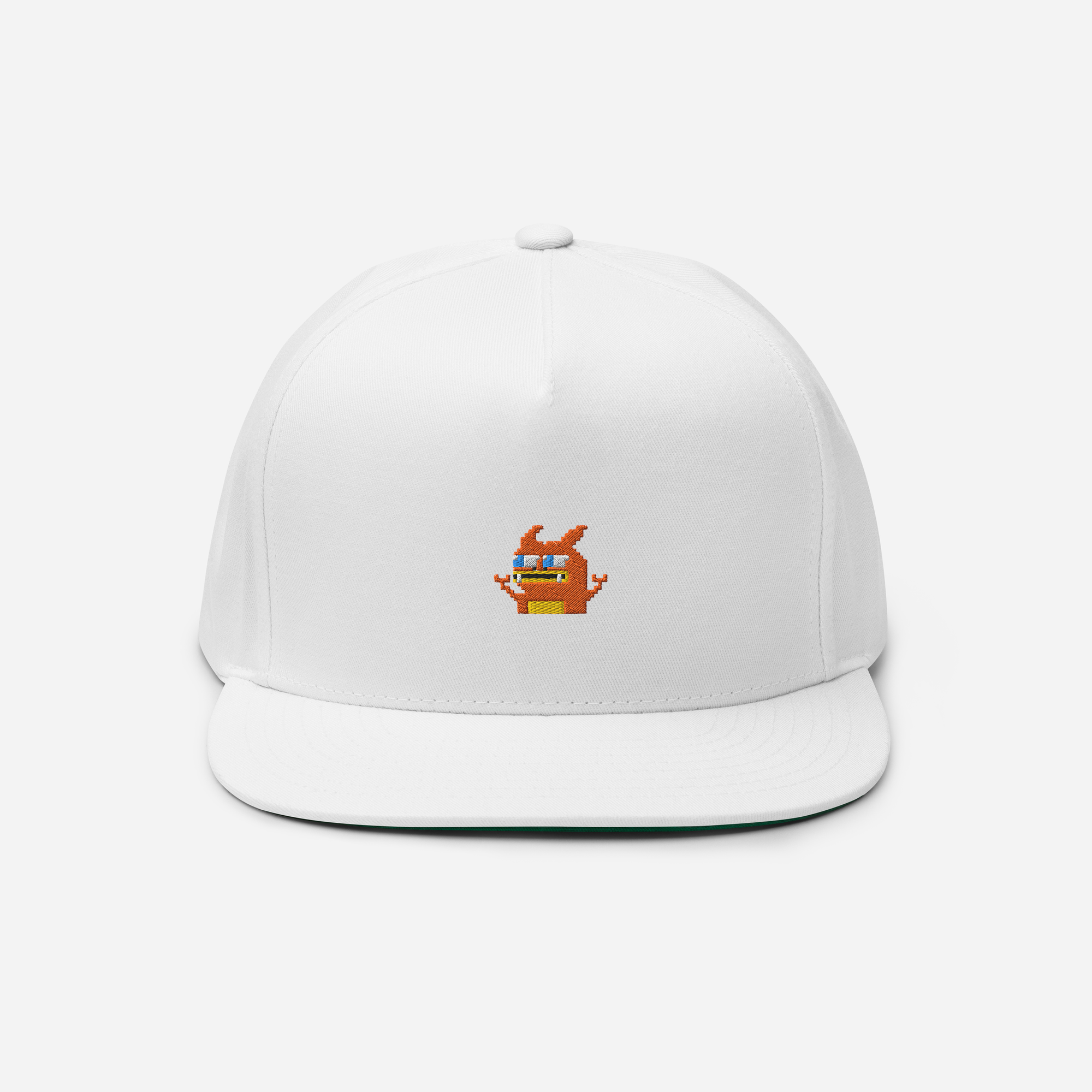 Flat Bill Cap - White - Pepezard