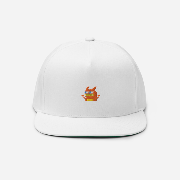 Flat Bill Cap - White - Pepezard