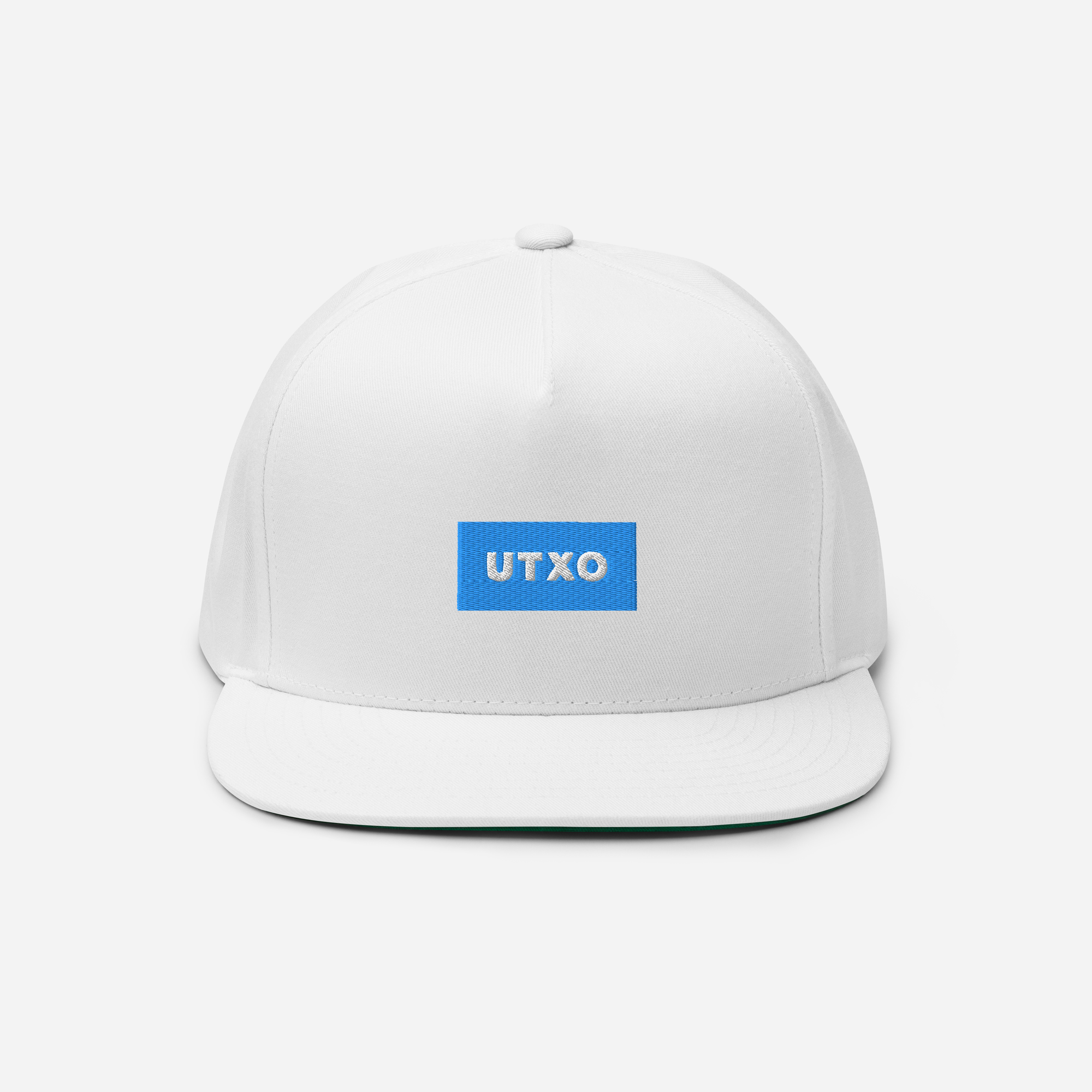Flat Bill Cap - White - UTXO (blue)