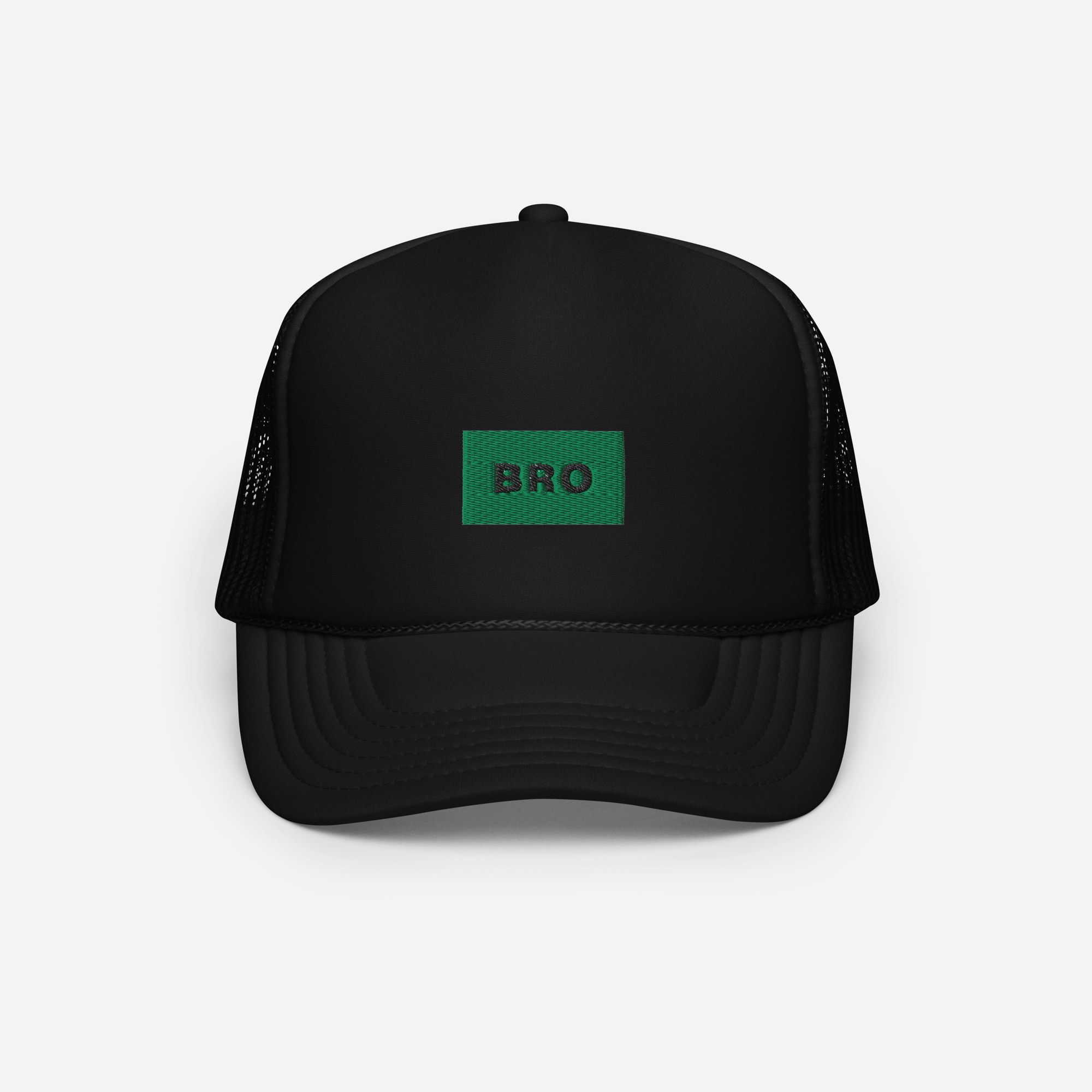 Foam Trucker Hat - BLACK - BRO (green)