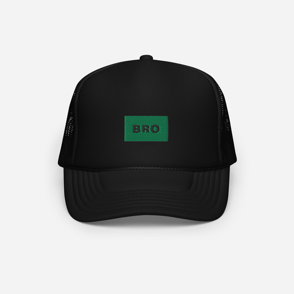 Foam Trucker Hat - BLACK - BRO (green)