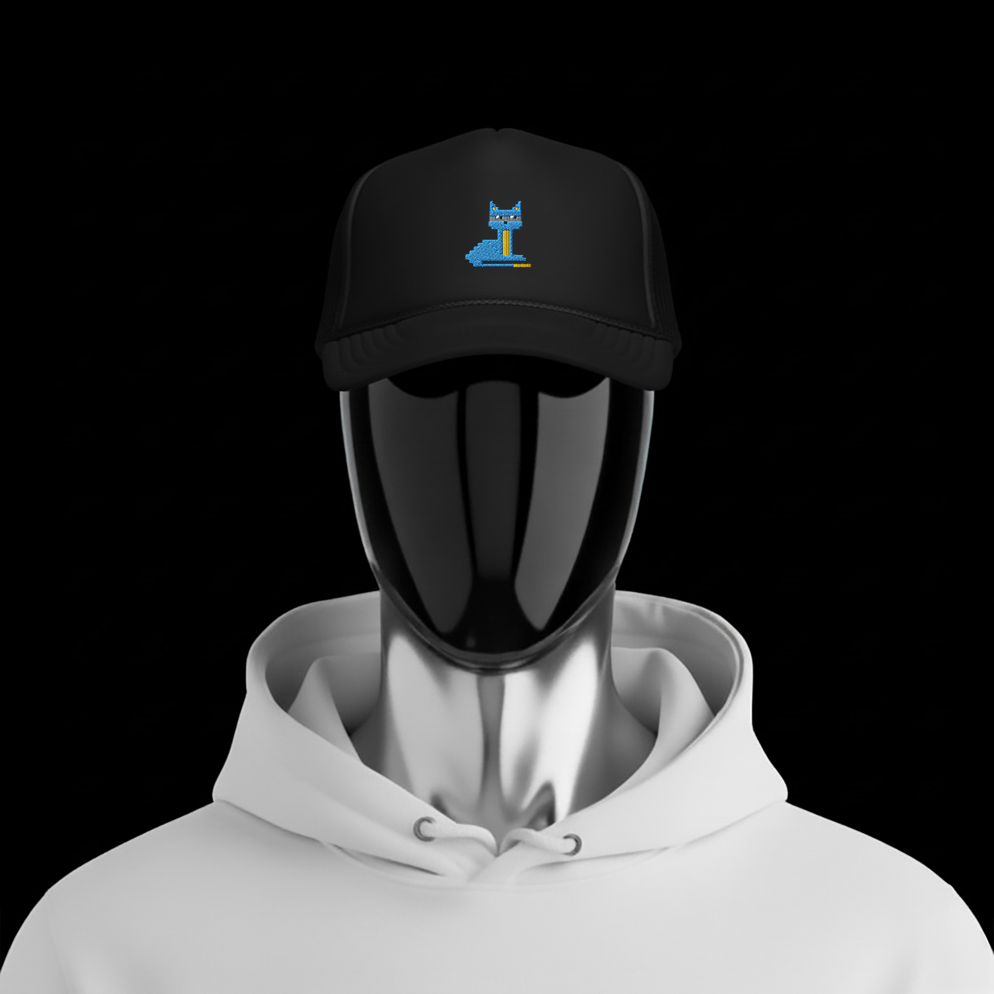 Foam Trucker Hat - Black - NodeCat