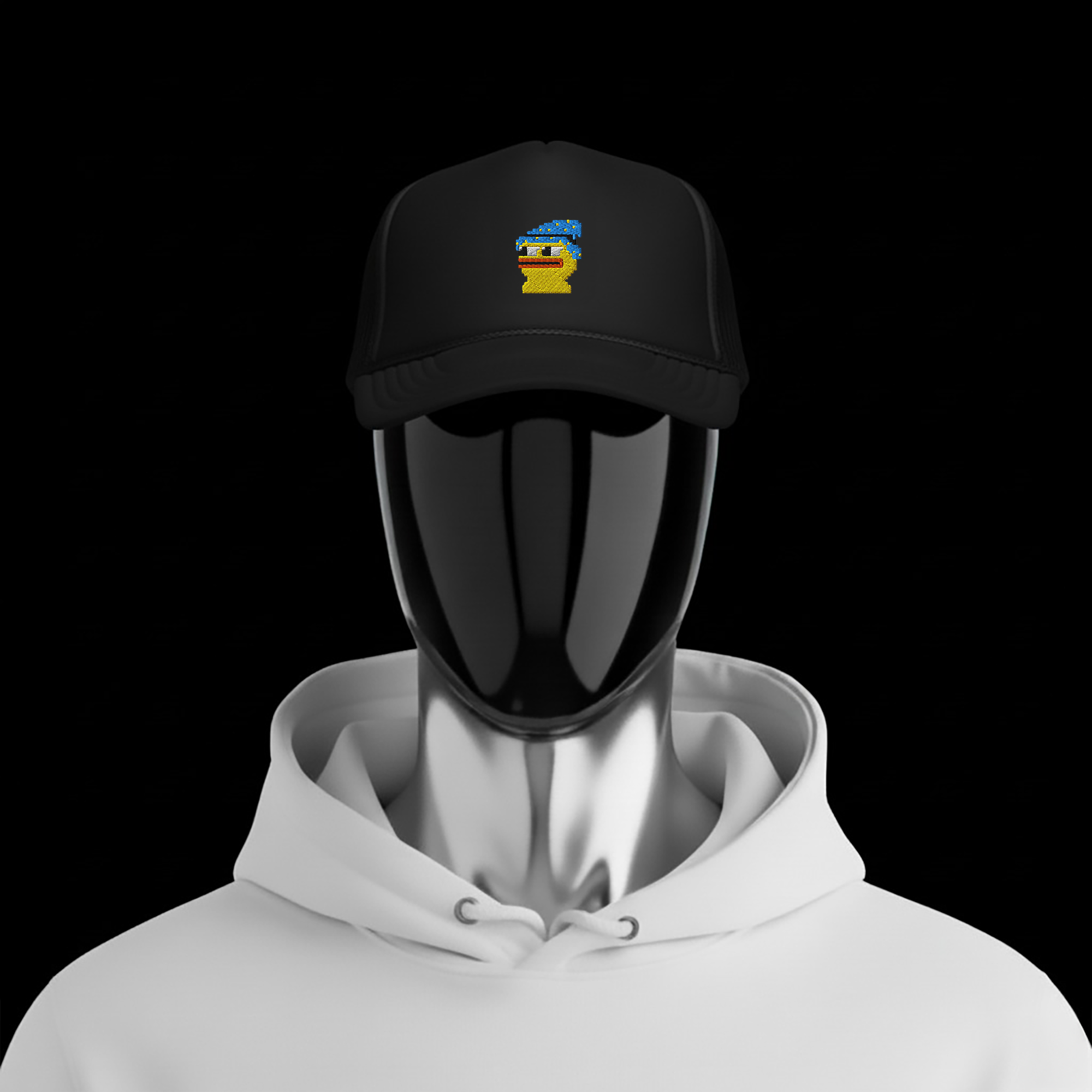 Foam Trucker Hat - Black - Pepewizard