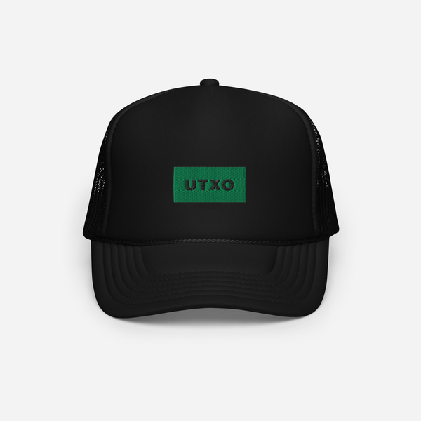 Foam Trucker Hat - Black - UTXO (green)