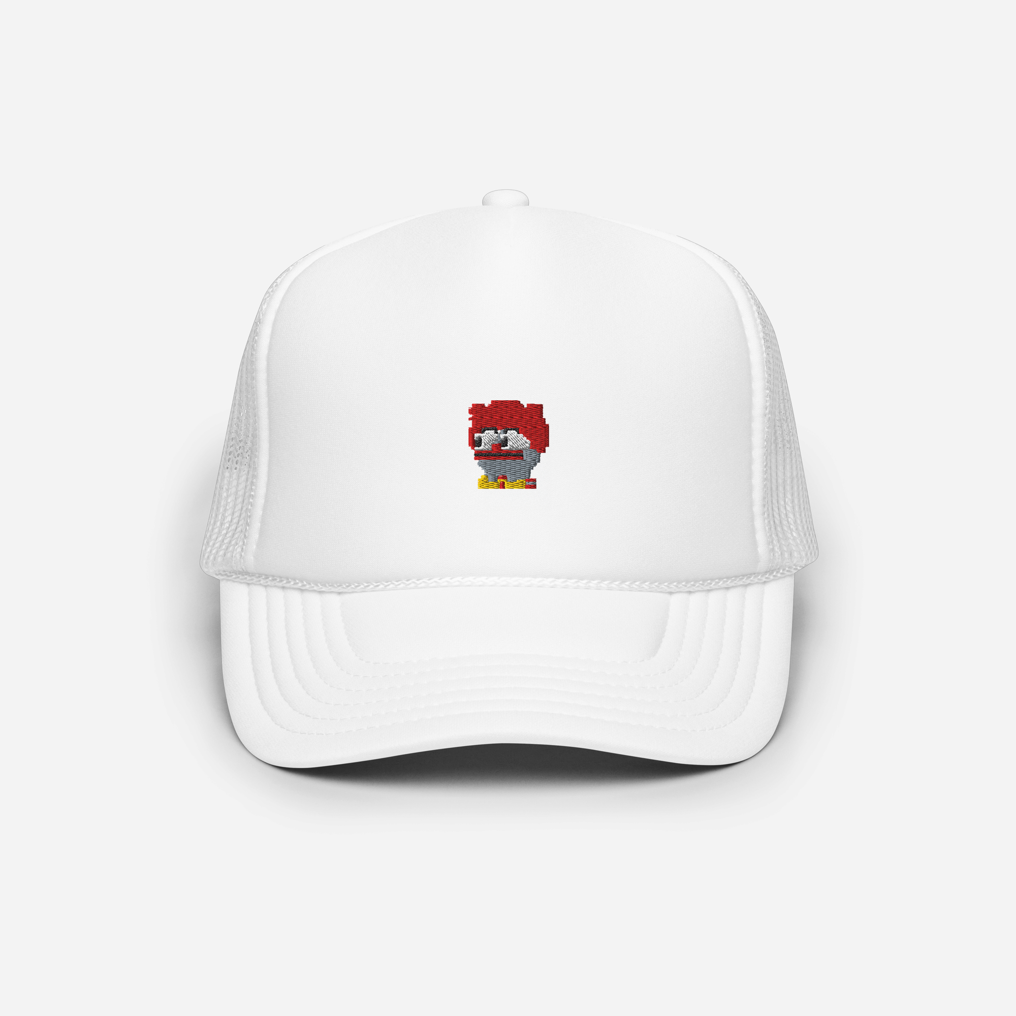 Foam Trucker Hat - White - Clownpepe