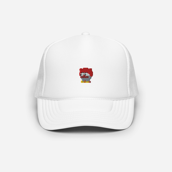 Foam Trucker Hat - White - Clownpepe