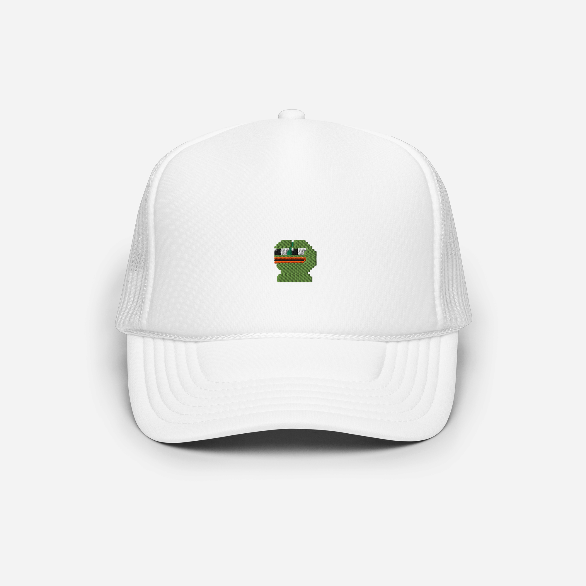 Foam Trucker Hat - White - Pepe