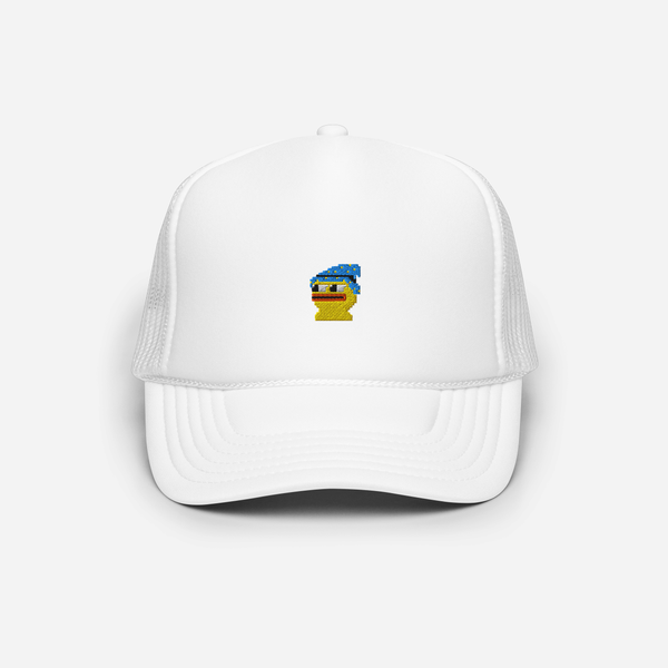 Foam Trucker Hat - White - Pepewizard