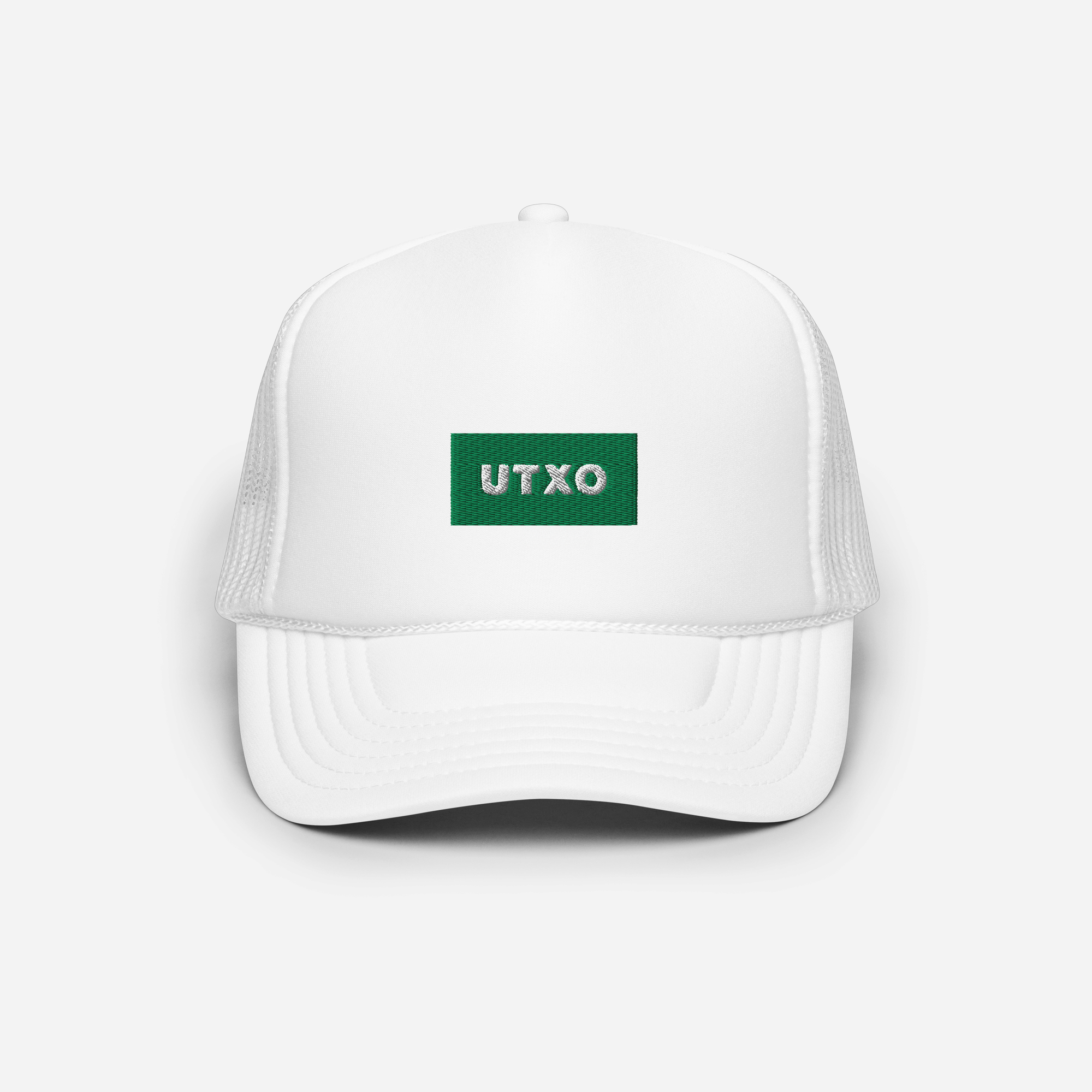 Foam Trucker Hat - White - UTXO (green)