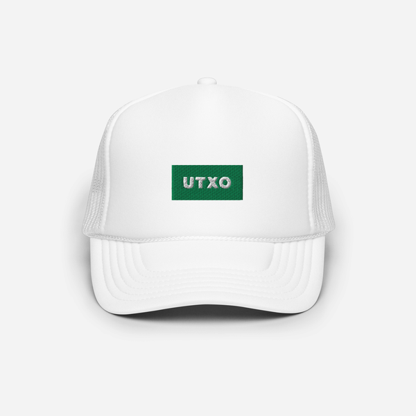 Foam Trucker Hat - White - UTXO (green)