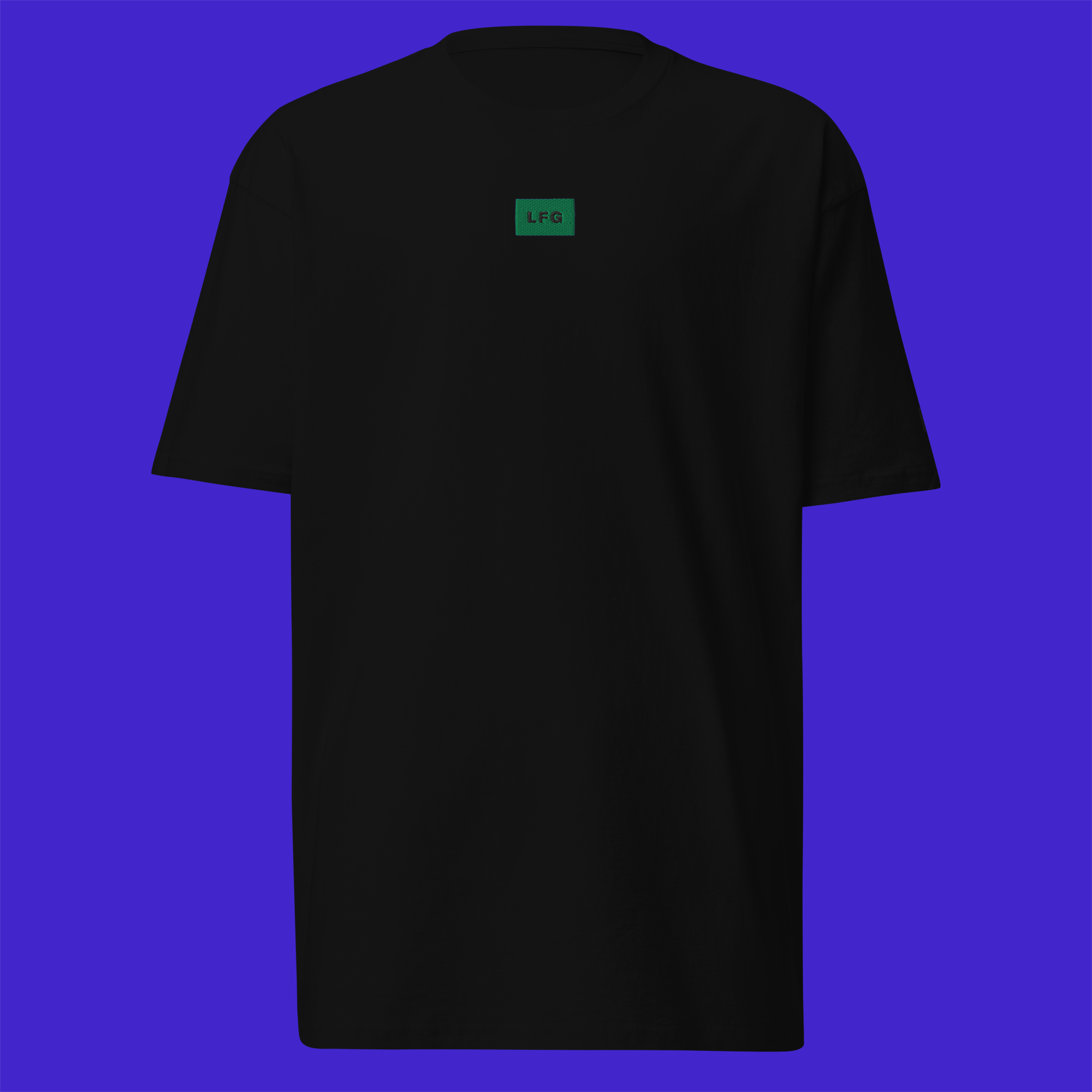 Men's Premium Heavyweight T-Shirt - Black - LFG (green)