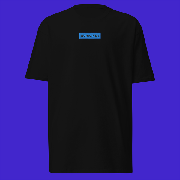 Men's Premium Heavyweight T-Shirt - Black - NO-COINER (blue)