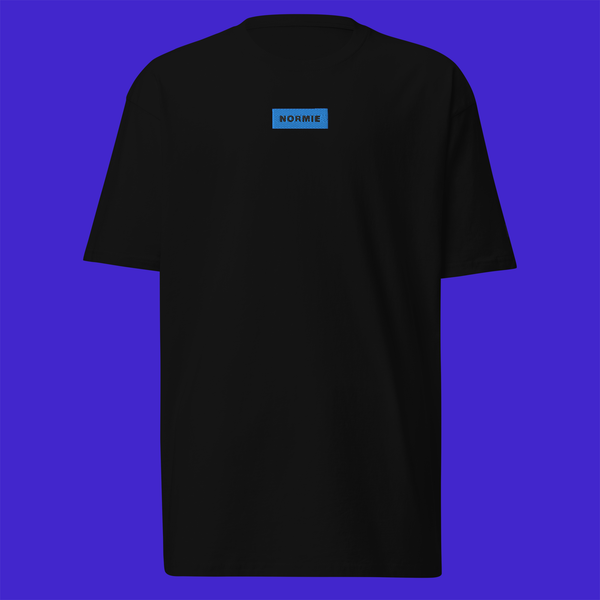 Men's Premium Heavyweight T-Shirt - Black - NORMIE (blue)