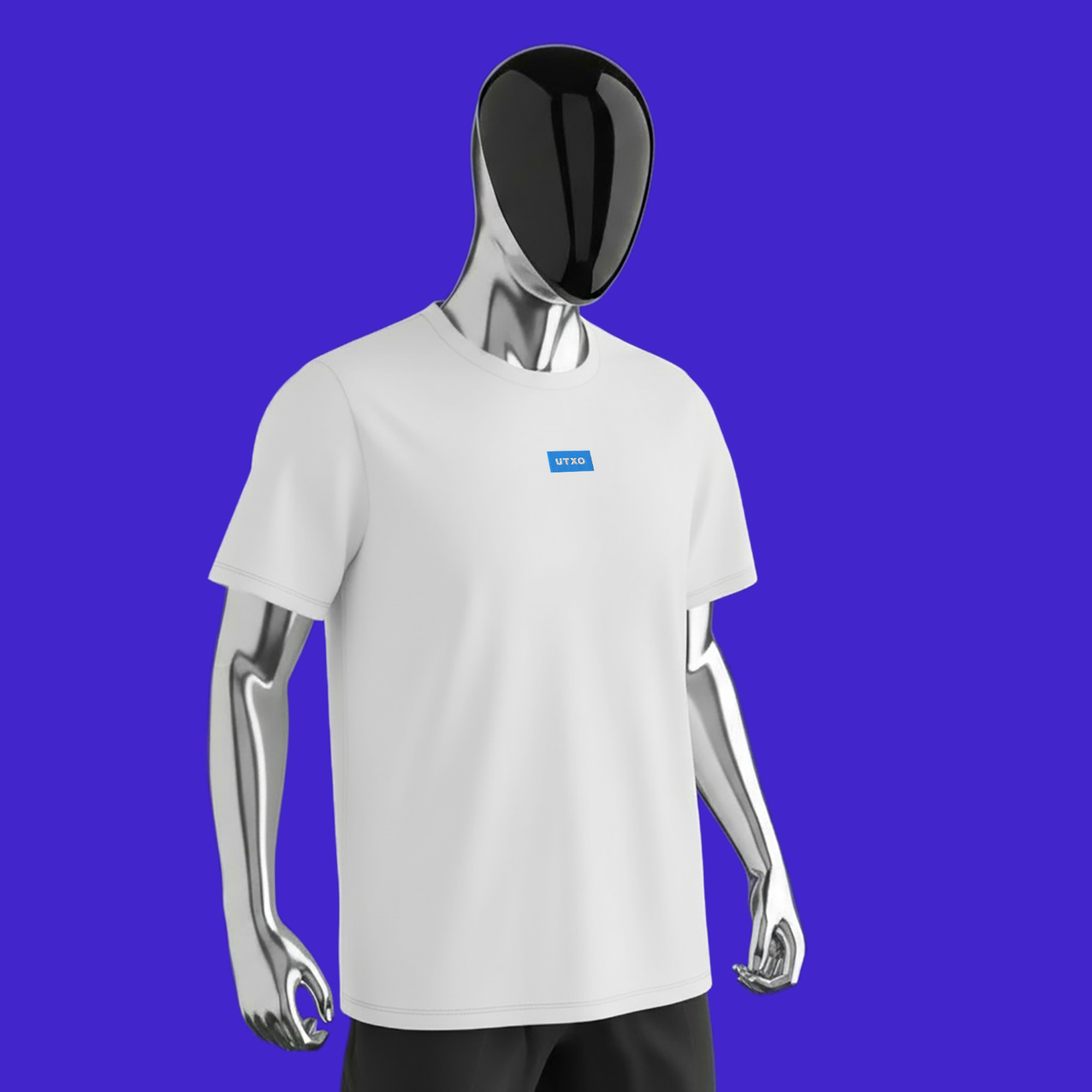 Men's Premium Heavyweight T-Shirt - White - UTXO (blue)