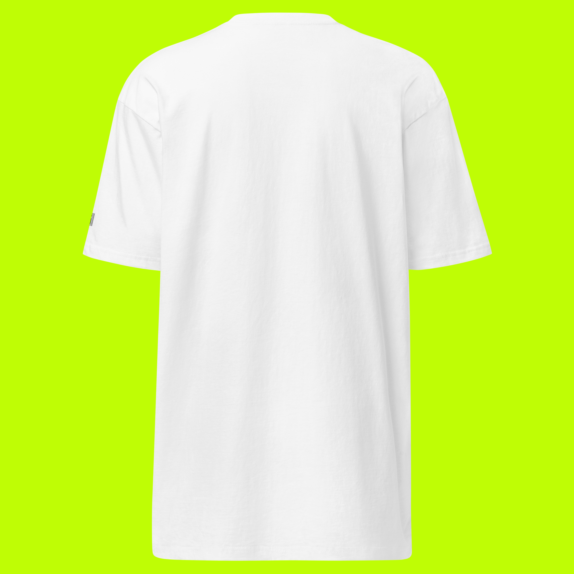 Men's Premium Heavyweight T-Shirt - White - BUY THE DIP (blue)