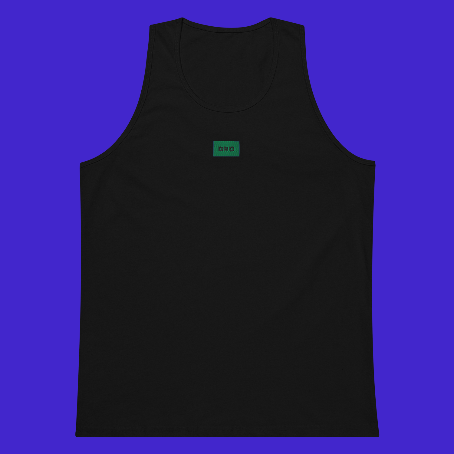 Men's Premium Tank Top - BLACK - BRO (green)