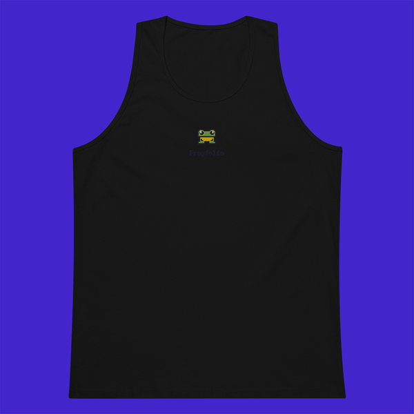 Men's Premium Tank Top - BLACK - FrogFolio