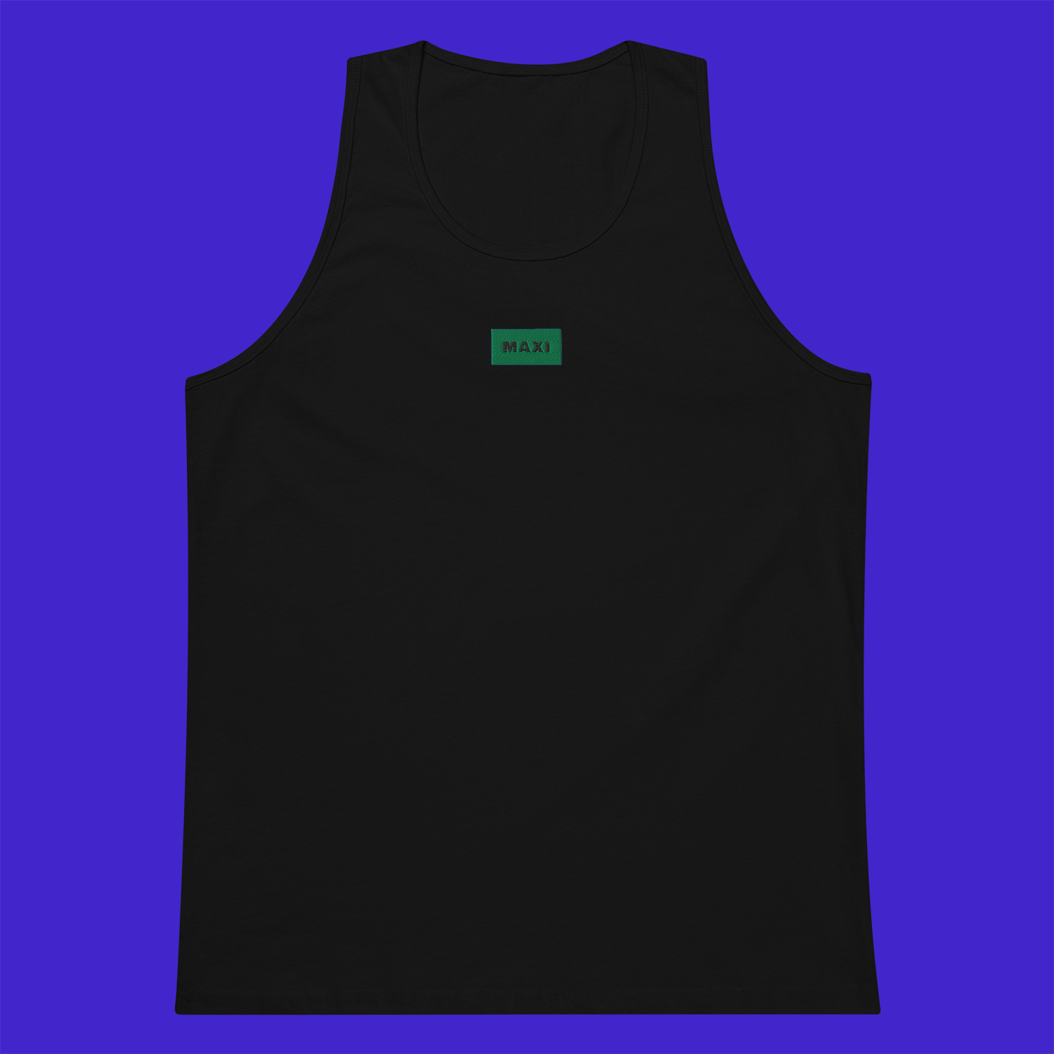 Men's Premium Tank Top - BLACK - MAXI (green)