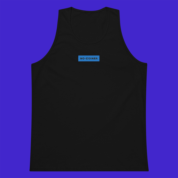 Men's Premium Tank Top - BLACK - NO-COINER (blue)