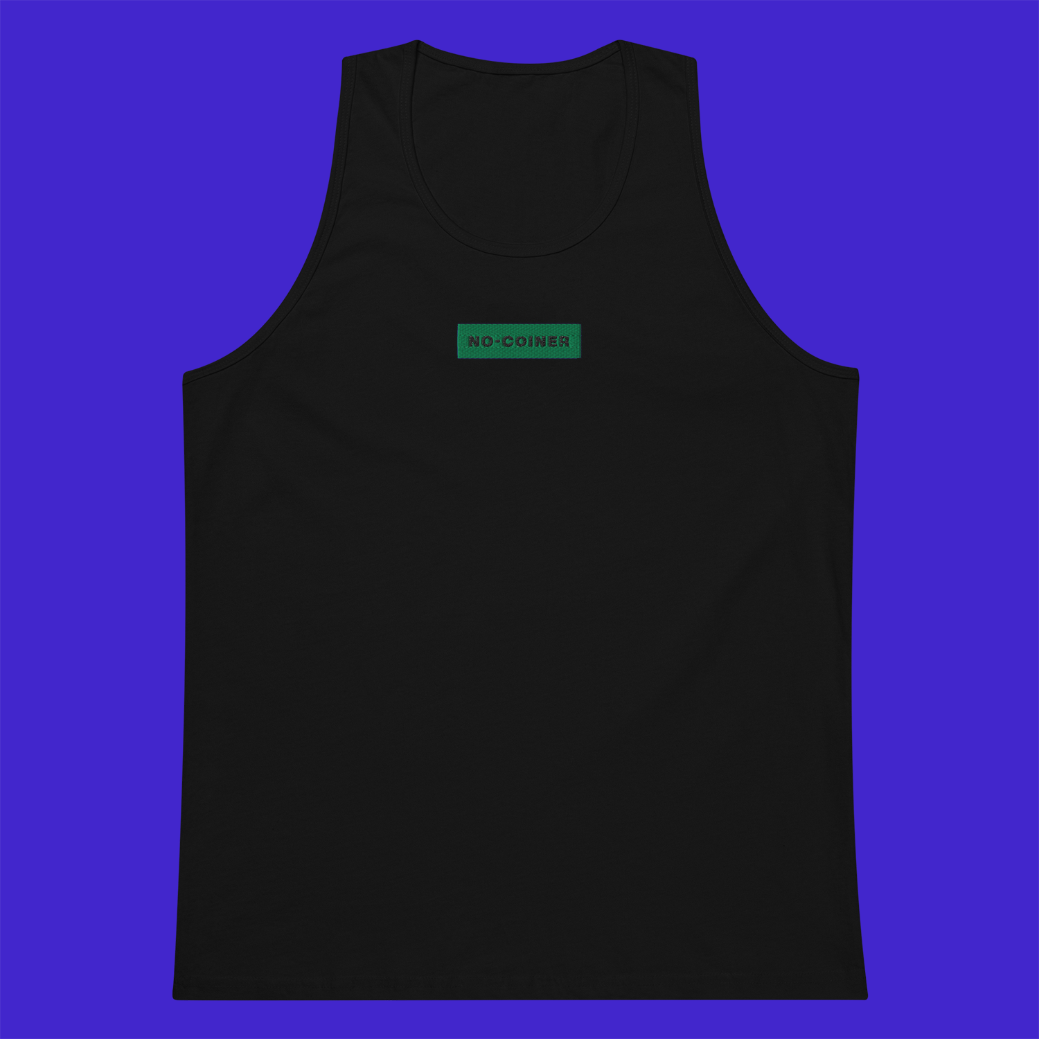 Men's Premium Tank Top - BLACK - NO-COINER (green)