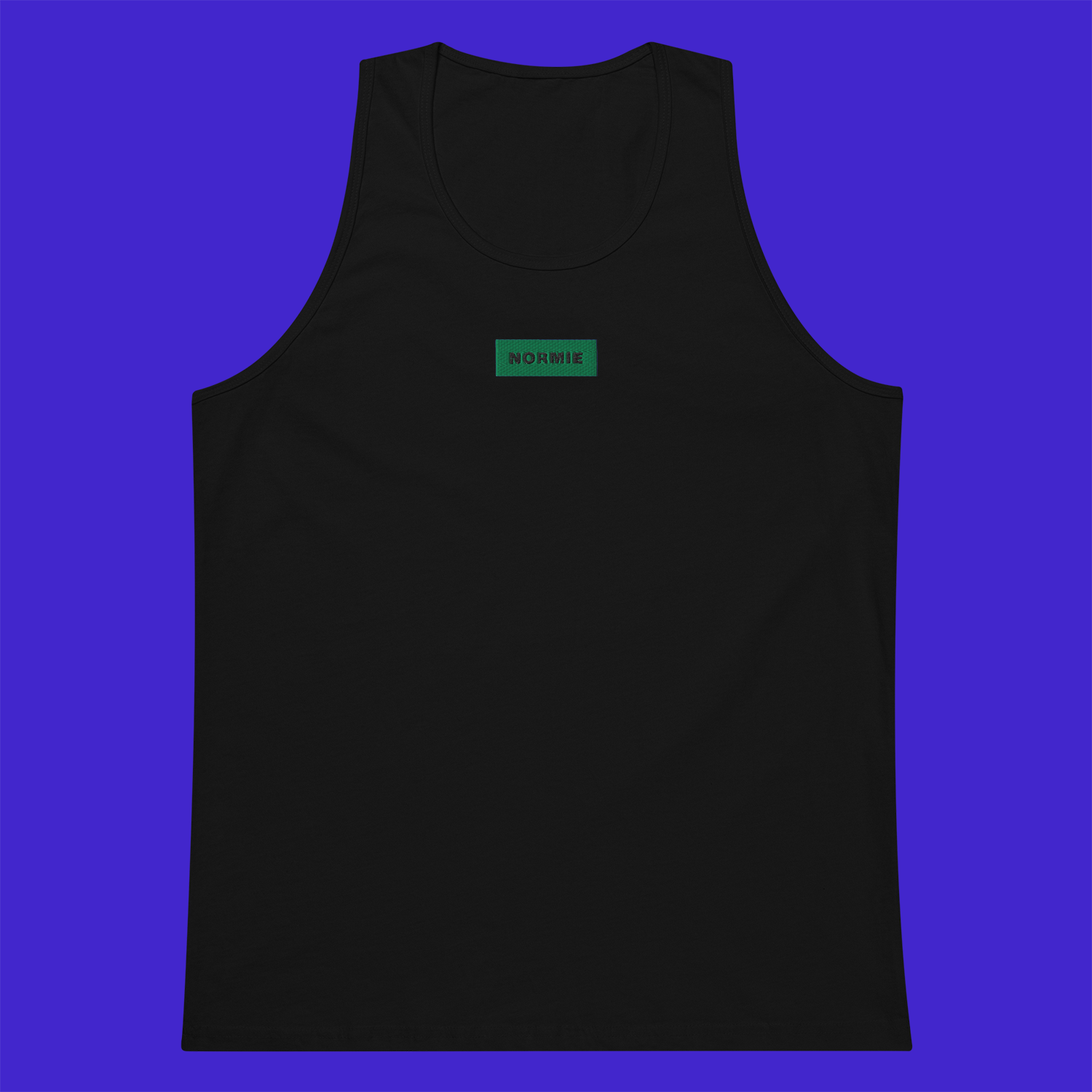 Men's Premium Tank Top - BLACK - NORMIE (green)