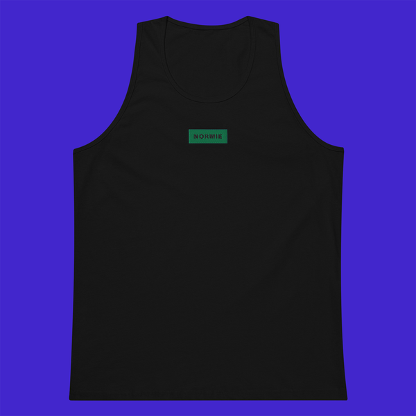Men's Premium Tank Top - BLACK - NORMIE (green)
