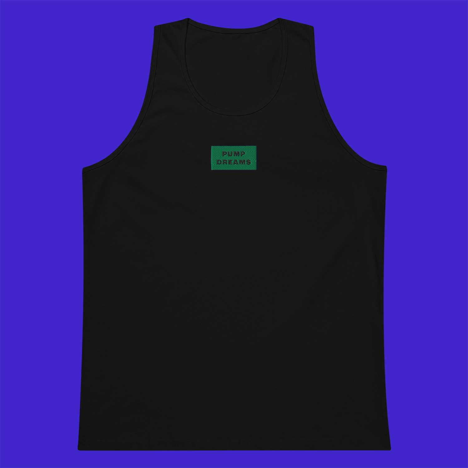 Men's Premium Tank Top - BLACK - PUMP DREAMS (green)