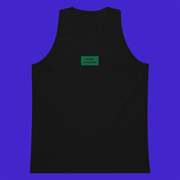 Men's Premium Tank Top - BLACK - PUMP DREAMS (green)