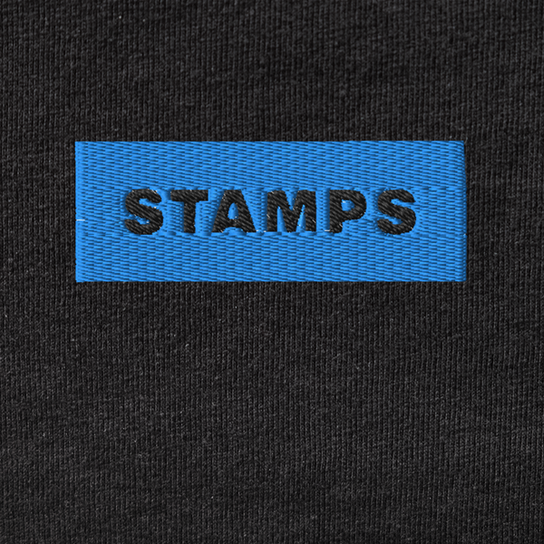Men's Premium Tank Top - BLACK - STAMPS (blue)