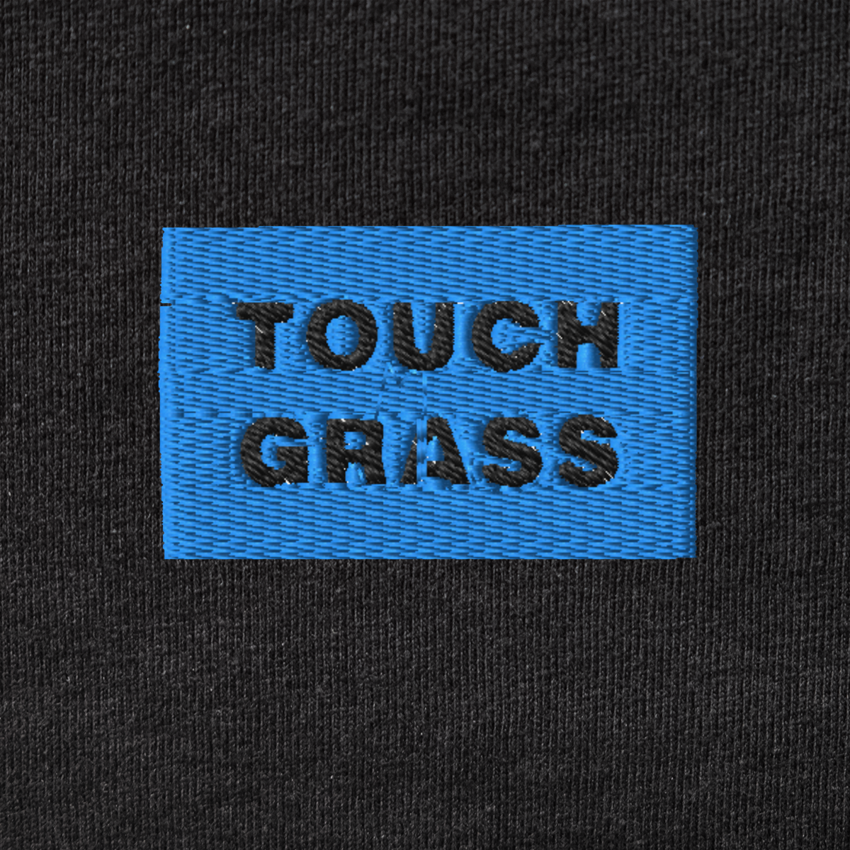 Men's Premium Tank Top - BLACK - TOUCH GRASS (blue)
