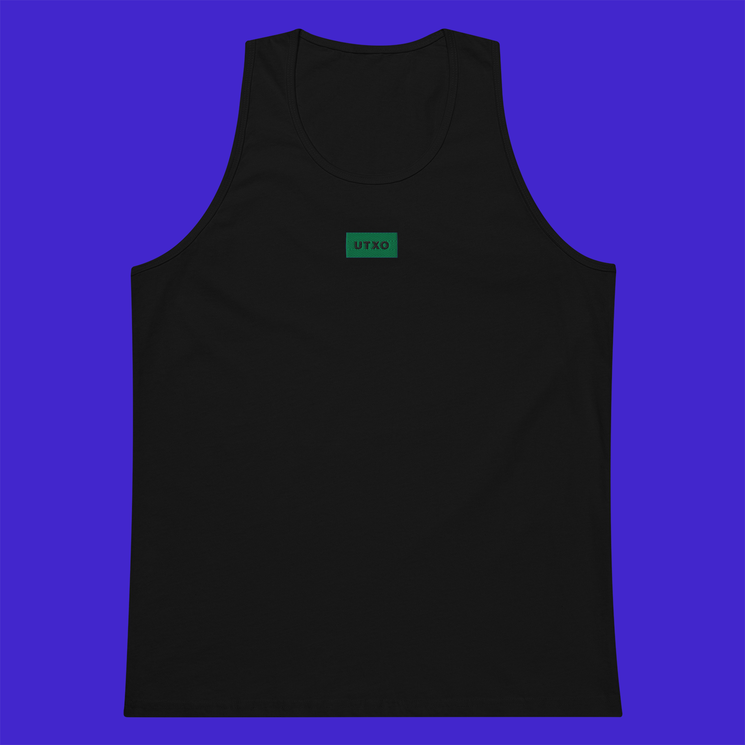 Men's Premium Tank Top - BLACK - UTXO (green)