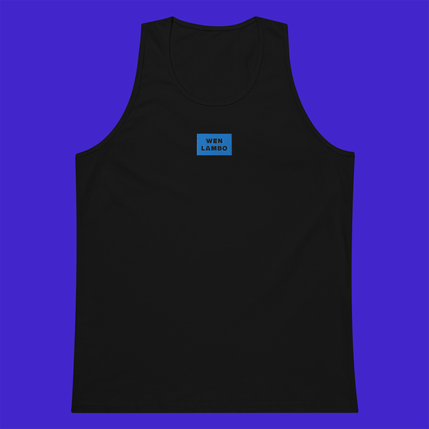 Men's Premium Tank Top - BLACK - WEN LAMBO (blue)