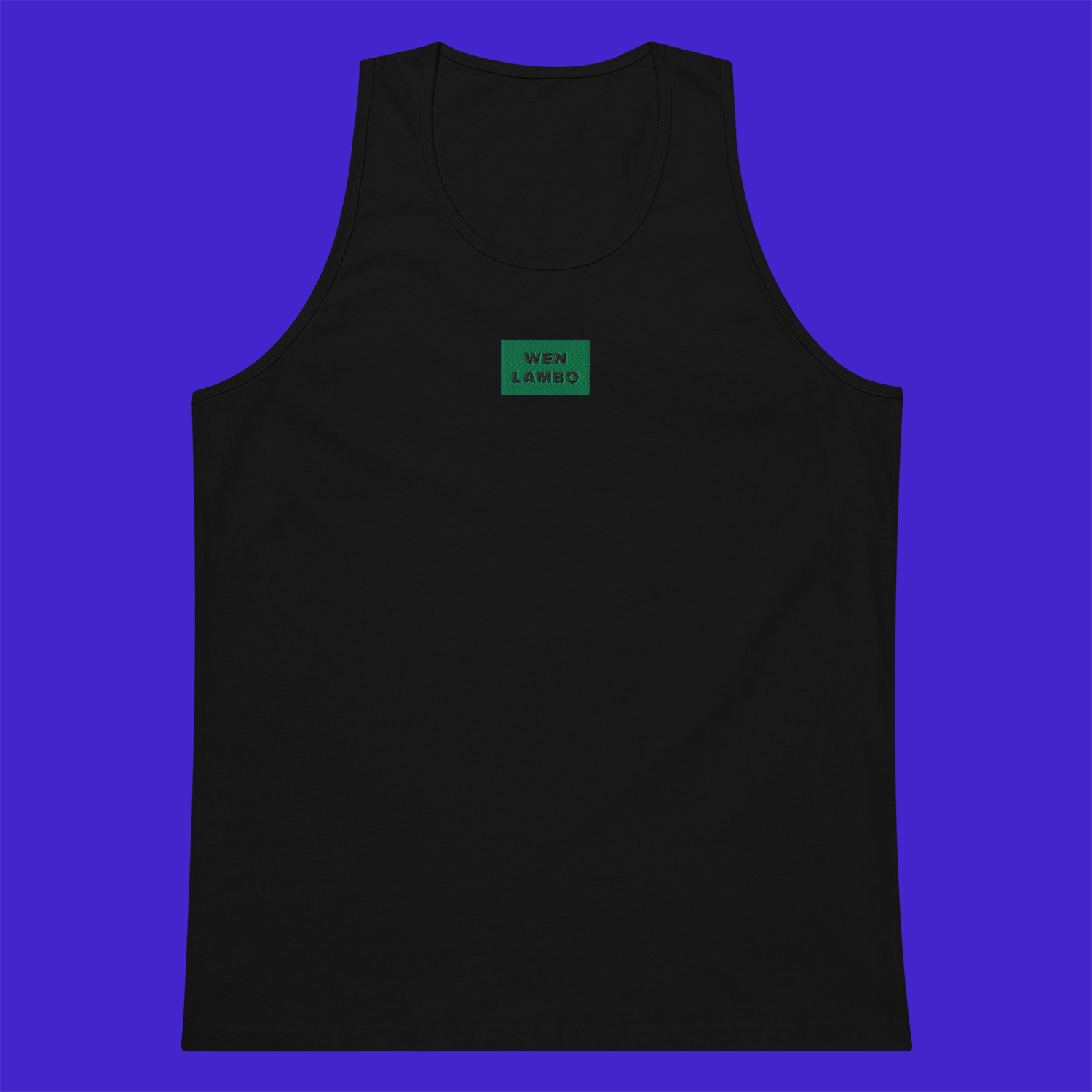 Men's Premium Tank Top - BLACK - WEN LAMBO (green)