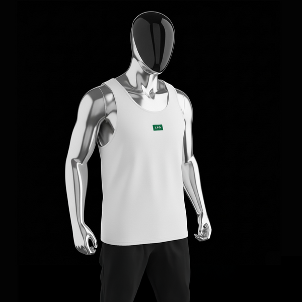 Men's Premium Tank Top - WHITE - LFG (green)