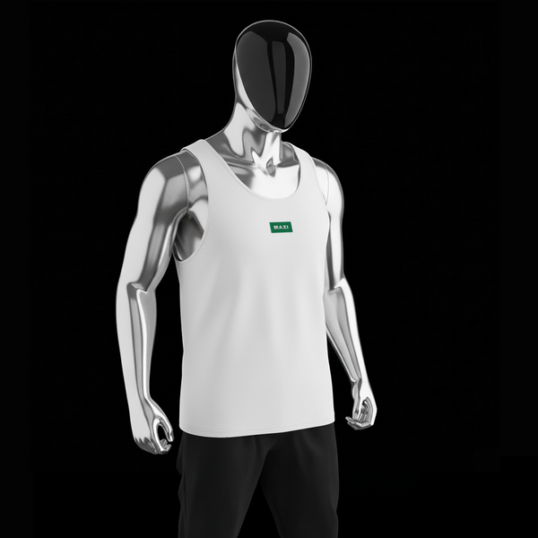 Men's Premium Tank Top - WHITE - MAXI (green)