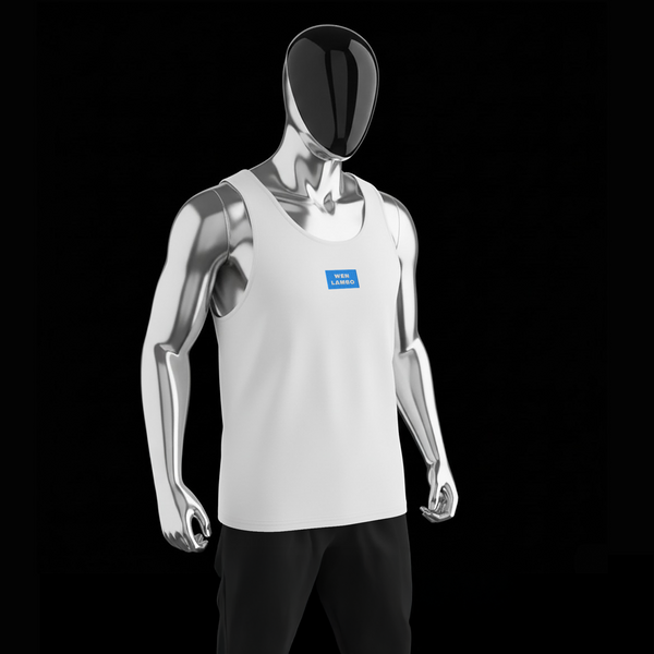 Men's Premium Tank Top - WHITE - WEN LAMBO (blue)