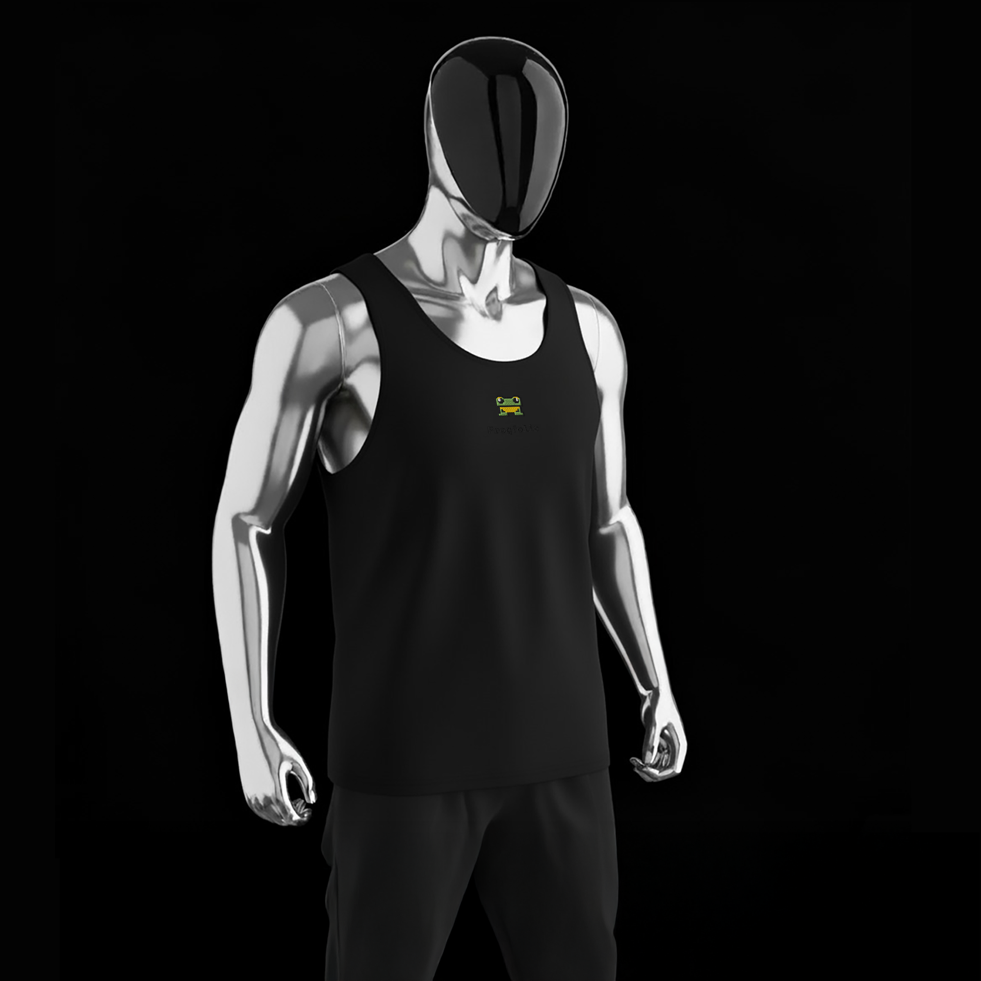 Men's Premium Tank Top - BLACK - FrogFolio