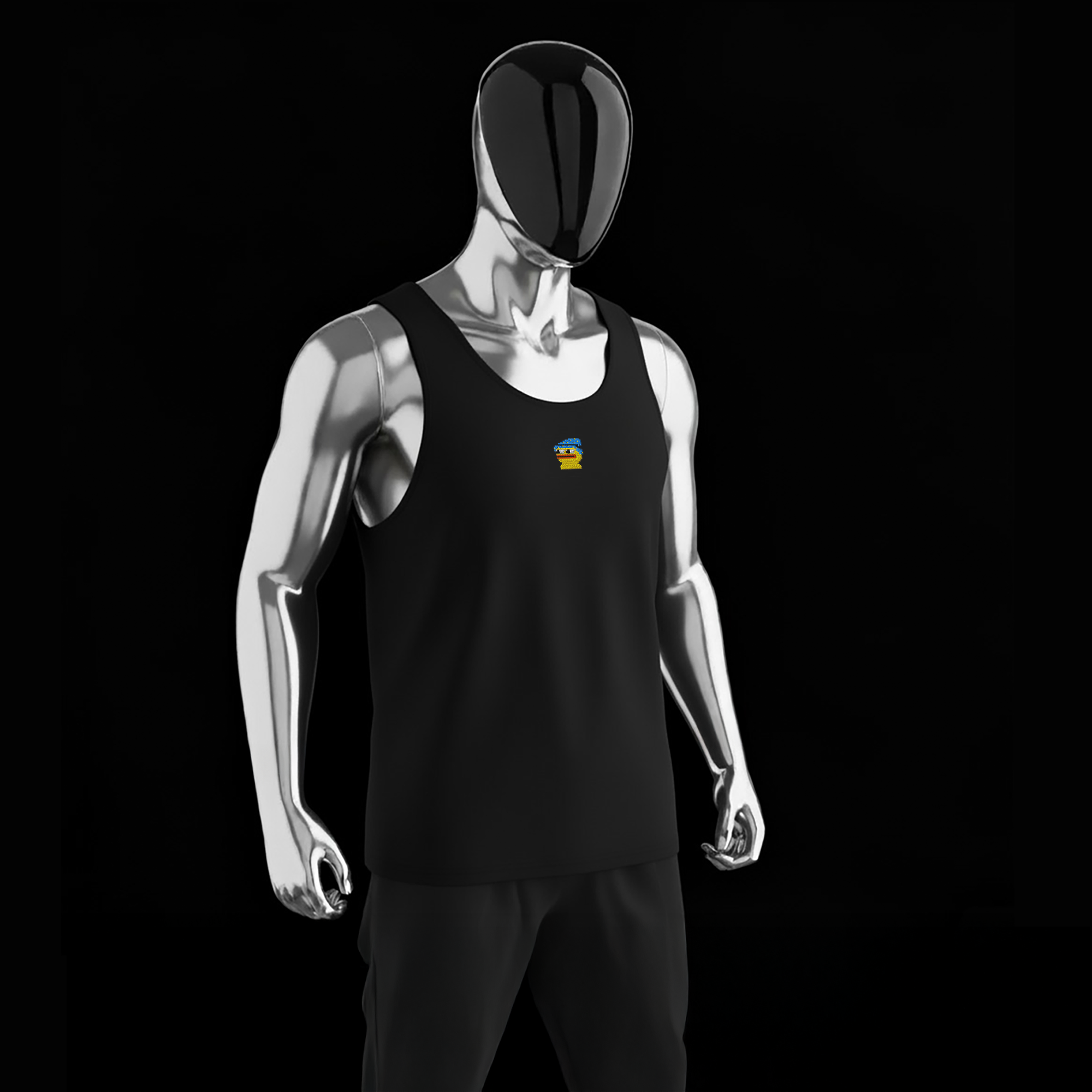 Men's Premium Tank Top - BLACK - Pepewizard