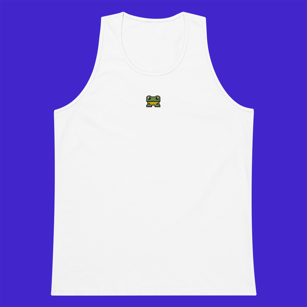 Men's Premium Tank Top - WHITE - FrogFolio
