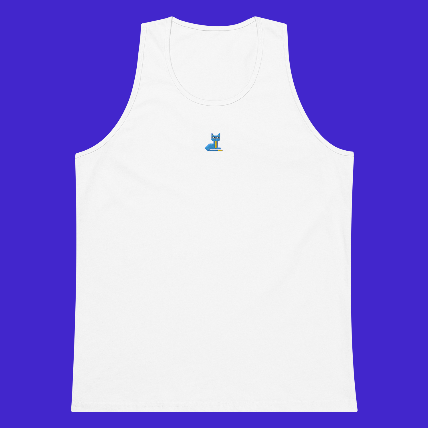 Men's Premium Tank Top - WHITE - NodeCat