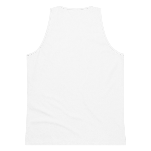 Men's Premium Tank Top - WHITE - NO-COINER (blue)