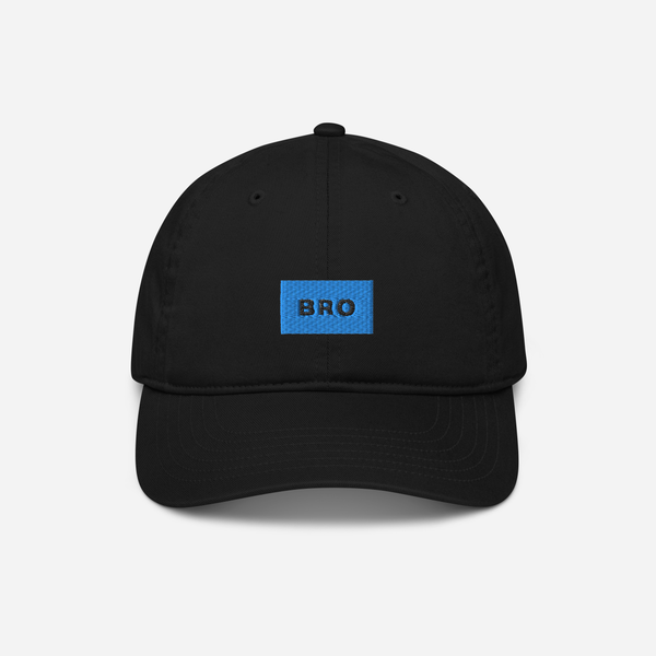 Organic Baseball Cap - BLACK - BRO (blue)